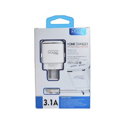 CARGADOR PRO21 3.1A MICRO USB + 2 USB